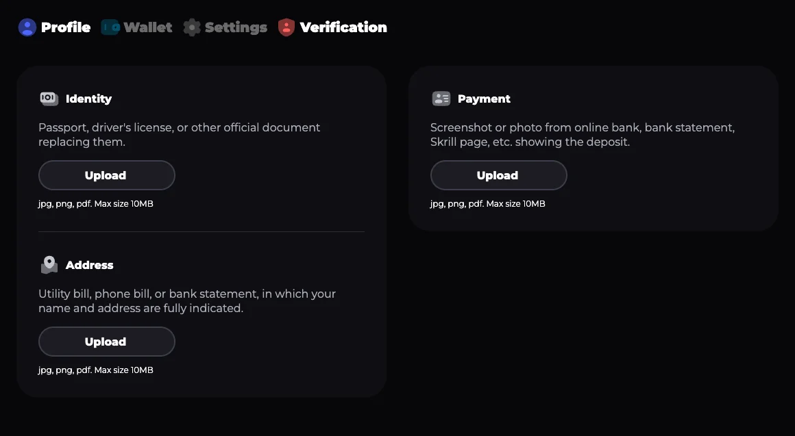 Konto-Verifizierung (KYC) – BetOnRed